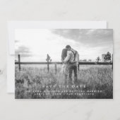 Moderne Botschaft | Save the Date Foto (Vorderseite)