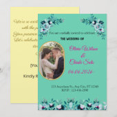 Moderne Botschaft zur Einladung von Hochzeiten (Vorne/Hinten)