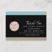 Moderne Boutique Beauty Rainbow Danke Logo Visitenkarte (Vorderseite)