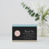 Moderne Boutique Beauty Rainbow Danke Logo Visitenkarte (Stehend Vorderseite)