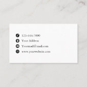 Moderne Boutique für Schwarz-Weiß-Skripte Visitenkarte (Rückseite)