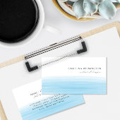 Moderne Boutique Sky Blue Watercolor Business Begleitkarte