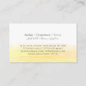 Moderne Boutique Sonniges Gelbes Aquarellunternehm Begleitkarte (Rückseite)