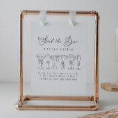 Moderne Bow Drinks Stock die Bar Flasche Raffle Ze Poster