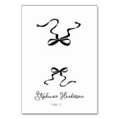 Moderne Bow-Hochzeitsfalte Platzkarte Tischnummer (Vorderseite)