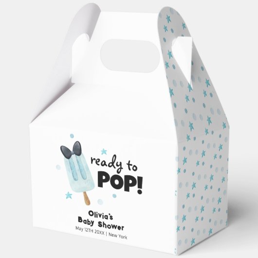 Moderne Bow Ice Cream für Pop Babydusche Geschenkschachtel (Vorderseite)