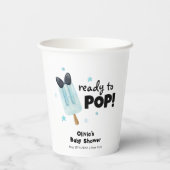 Moderne Bow Ice Cream für Pop Babydusche Pappbecher (Rückseite)