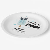 Moderne Bow Ice Cream für Pop Babydusche Pappteller (Schrägansicht)