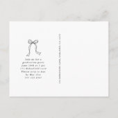 Moderne Bow One Foto Graduation Party Einladung (Rückseite)