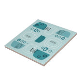 Moderne Bowls & Stones Türkis Fliese (Seite)