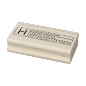 Moderne Box-Monogramm-Rücksendeadresse Gummistempel (Stempel)