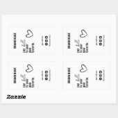 Moderne Box Siegel Packing Label Cut Sticker (Blatt)