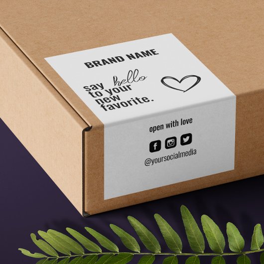 Moderne Box Siegel Packing Label Cut Sticker