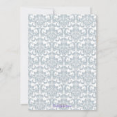 Moderne Boys Kommune Einladung SilberDamast (Rückseite)