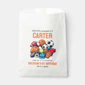 Moderne Boys Sportsäle zum 1. Geburtstag Geschenktütchen (Vorderseite)