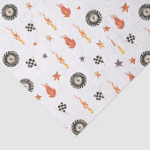 Moderne Boys Trucks Racing Schachbretts Aquarell Seidenpapier (Ausschnitt)