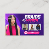 Moderne Braiding Salon Haare Extensions Braids Wig Visitenkarte (Vorderseite)