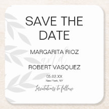 Moderne Branch Graues weißes Script speichern Sie