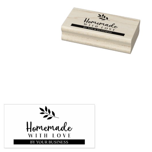 Moderne Branchen hausgemacht mit Liebe Zitat Gummistempel (Stempel)