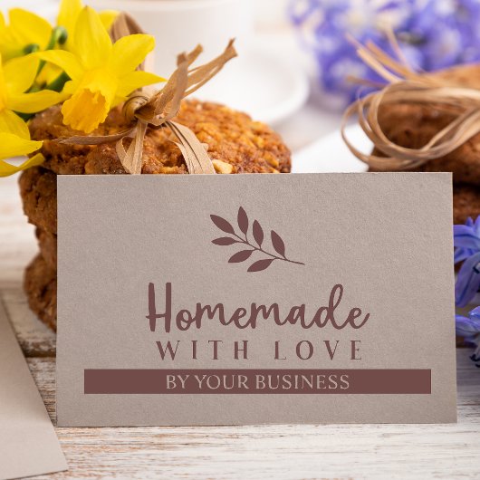 Moderne Branchen hausgemacht mit Liebe Zitat Gummistempel