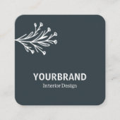Moderne Branchen Innendesign dunkel und leicht gra Quadratische Visitenkarte (Vorderseite)