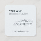 Moderne Branchen Innendesign dunkel und leicht gra Quadratische Visitenkarte (Rückseite)