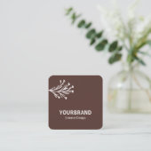 Moderne Branchen Innendesign Kaffee Brown Quadratische Visitenkarte (Stehend Vorderseite)