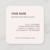 Moderne Branchen Innendesign Kaffee Brown Quadratische Visitenkarte (Rückseite)