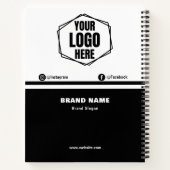 Moderne Branding- und Firmenlogo-Werbeaktion Notizblock (Rückseite)