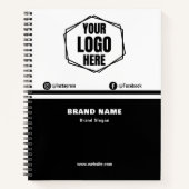 Moderne Branding- und Firmenlogo-Werbeaktion Notizblock (Vorderseite)