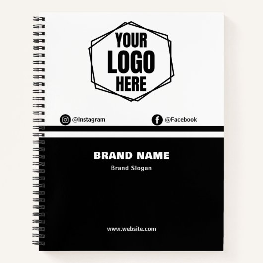 Moderne Branding- und Firmenlogo-Werbeaktion Notizblock (Vorderseite)