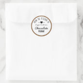 Moderne Braun aus der Küche des Labels Runder Aufkleber (Tasche)