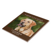 Moderne Braun Foto-Pet-Memorial Fliese (Seite)
