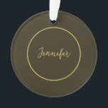 Moderne Braun- und Goldfarbkalligraphie Schlicht e Ornament<br><div class="desc">Sie können alle Informationen auf dieser Seite einfach durch Ihre eigenen Informationen ersetzen. Dafür müssen Sie nur die Personalisierungslinks auf der rechten Seite benutzen.</div>