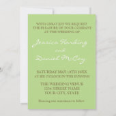 Moderne Braun- und Schokoladenhochzeit Einladung (Rückseite)