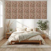 Moderne, braun und weiß geometrische, karierte Fli Fliese