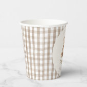 Moderne braune Arche Unser kleiner Bär 1. Geburtst Pappbecher (Rechts)