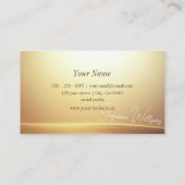 Moderne, braune Beige-Curve-Dekoration sehr beeind Visitenkarte (Rückseite)