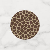 Moderne braune Beige Giraffe Tiergeometrie Konfetti (Klein Vorderseite)
