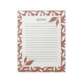 Moderne braune botanische Notizblock (Rotiert)