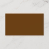 Moderne braune, einfache Schlichte Visitenkarte (Rückseite)