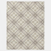 Moderne braune Elfenbein-Bettwäsche Subtile Muster Fleecedecke (Vorderseite)