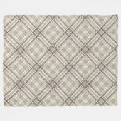 Moderne braune Elfenbein-Bettwäsche Subtile Muster Fleecedecke (Vorderseite (Horizontal))