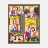 Moderne braune Familie 5 Vorlage für FotoCollage Fleecedecke (Vorderseite)
