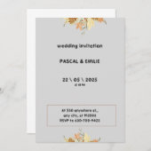 Moderne braune Hochzeitseinladung Einladung (Vorne/Hinten)