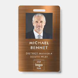 Moderne braune Imitate - Metallic Corporate Foto I Ausweis