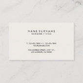 Moderne braune klassische Leinen Elegant Gold Mono Visitenkarte (Rückseite)