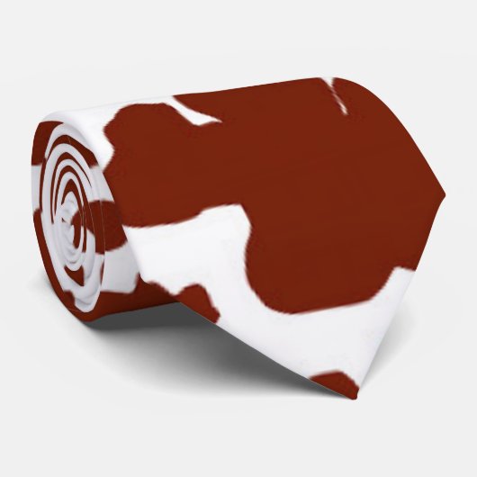 Moderne braune Kuhhaut Textur Tierdruck Krawatte (Gerollt)