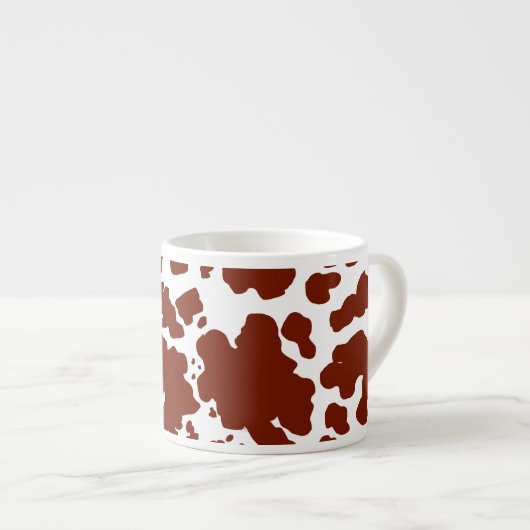 Moderne braune Kuhsteine drucken Espressotasse (Vorderseite Rechts)