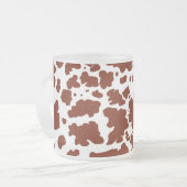 Moderne braune Kuhsteine drucken Mattglastasse (Vorderseite Links)
